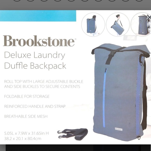 Brookstone Storage & Organization Brookstone Deluxe Laundry Duffle Backpack Nwot Poshmark